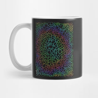 Rainbow Pebble Work (on White): an Abstract Colorful Artwork Mug